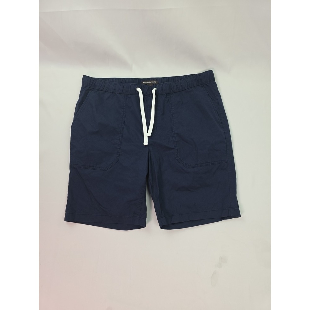 Michael Kors Men's XXL Stretch Cotton Shorts Navy Blue Drawstring